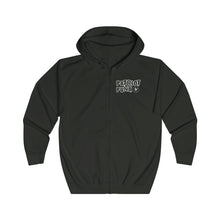 Load image into Gallery viewer, Joe Biden “THE BIDENING” The Shining Horror Parody Premium Unisex Hooded Zip Sweatshirt