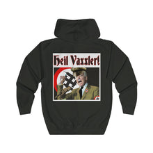 Load image into Gallery viewer, Heil Vaxxler! Presidential Parody Premium Unisex Hooded Zip Sweatshirt