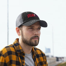 Load image into Gallery viewer, MAϟGA Trump Rock Parody Unisex Trucker Hat