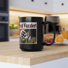 Load image into Gallery viewer, Heil Vaxxler! Presidential Parody Black Mug, 15oz