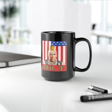 Load image into Gallery viewer, Mr. T-RUMP Parody Black Mug, 15oz