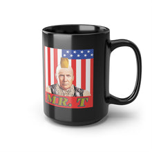 Load image into Gallery viewer, Mr. T-RUMP Parody Black Mug, 15oz