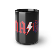 Load image into Gallery viewer, MAϟGA Trump Rock Parody T Black Mug, 15oz
