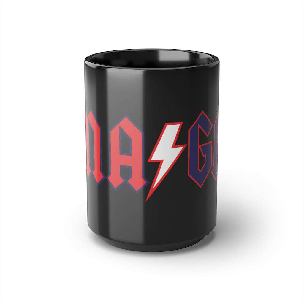 MAϟGA Trump Rock Parody T Black Mug, 15oz