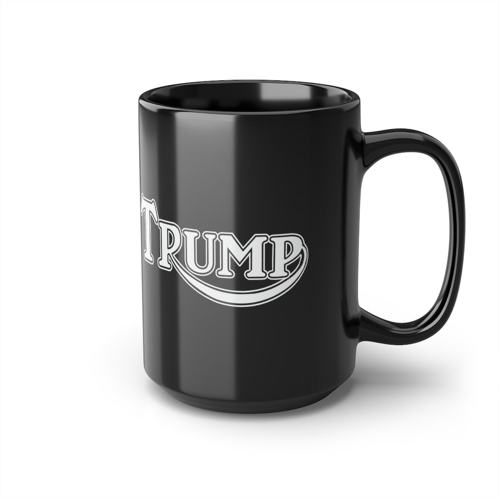 Trump Triumph Mashup Logo Black Mug, 15oz