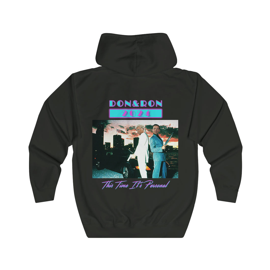 Don & Ron 2024 Miami Vice Parody Premium Unisex Hooded Zip Sweatshirt