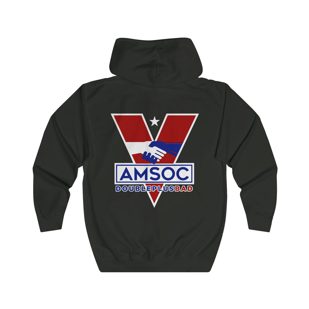 American Socialism AMSOC 1984 Parody Premium Unisex Hooded Zip Sweatshirt