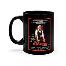 Load image into Gallery viewer, BIDENS  Scanners Horror Parody  Black Mug, 11oz
