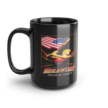 Load image into Gallery viewer, Donald Trump Flash Gordon 80’ Mashup Black Mug, 15oz
