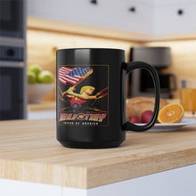 Load image into Gallery viewer, Donald Trump Flash Gordon 80’ Mashup Black Mug, 15oz
