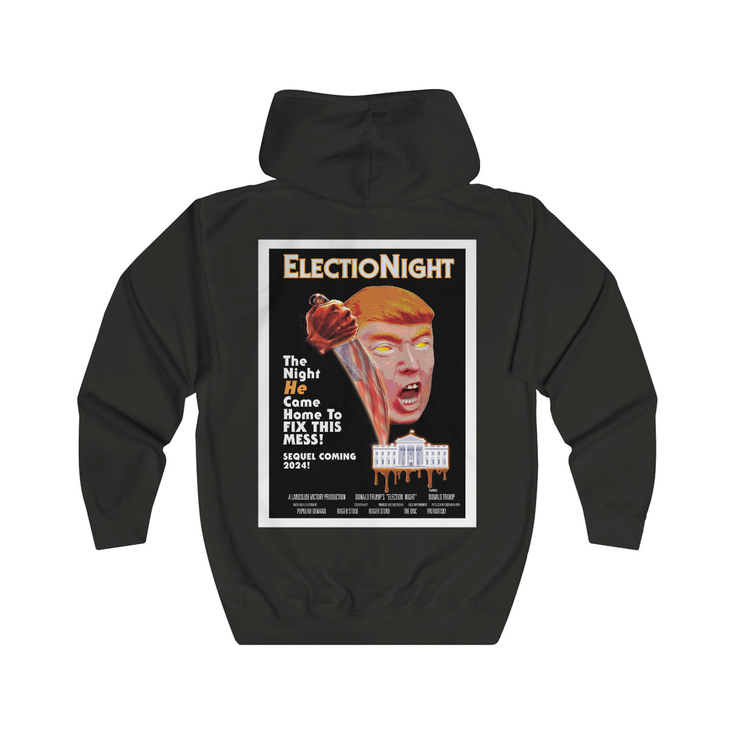 ElectioNight ’16 Trump Horror Parody Premium Unisex Full Zip Hoodie