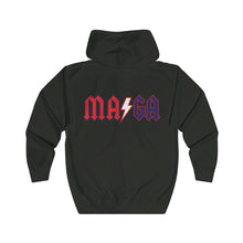 Load image into Gallery viewer, MAϟGA Trump Rock Parody Premium Unisex Full Zip Hoodie
