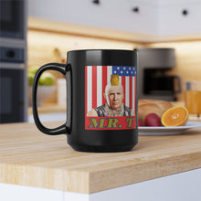 Load image into Gallery viewer, Mr. T-RUMP Parody Black Mug, 15oz
