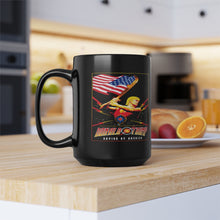 Load image into Gallery viewer, Donald Trump Flash Gordon 80’ Mashup Black Mug, 15oz
