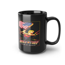 Load image into Gallery viewer, Donald Trump Flash Gordon 80’ Mashup Black Mug, 15oz
