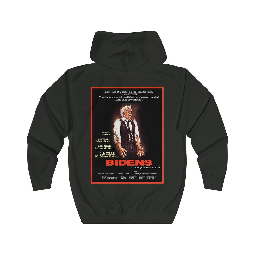 BIDENS  Scanners Horror Parody Premium Unisex Hooded Zip Sweatshirt