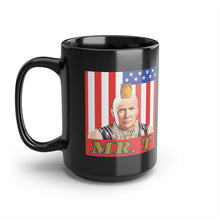 Load image into Gallery viewer, Mr. T-RUMP Parody Black Mug, 15oz
