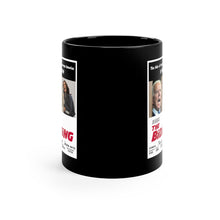 Load image into Gallery viewer, Joe Biden “THE BIDENING” The Shining Horror Parody Black Mug, 11oz
